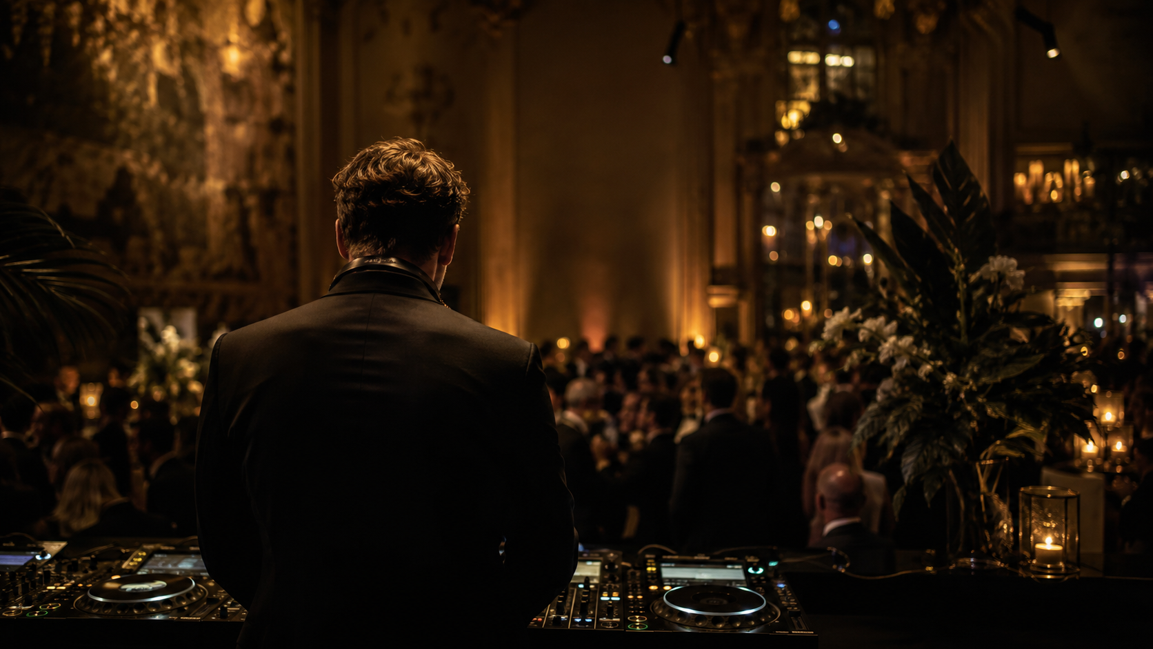 DJ bei einer eleganten Hochzeit